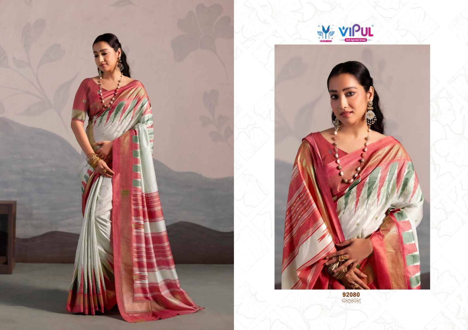 Sentosa silk 92079 Series By Vipul Fashion 92079 to 92084 Series Indian Traditional Wear Collection Beautiful Stylish Fancy Colorful Party Wear & Occasional Wear Weightless Sarees At Wholesale Price